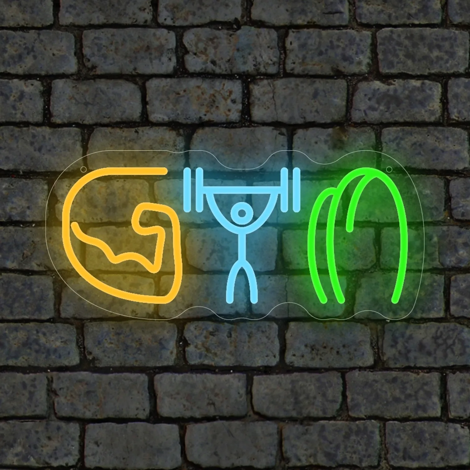 Gym Neon Sign Weightlifting Mu - Home Gym Neon Sign review and price