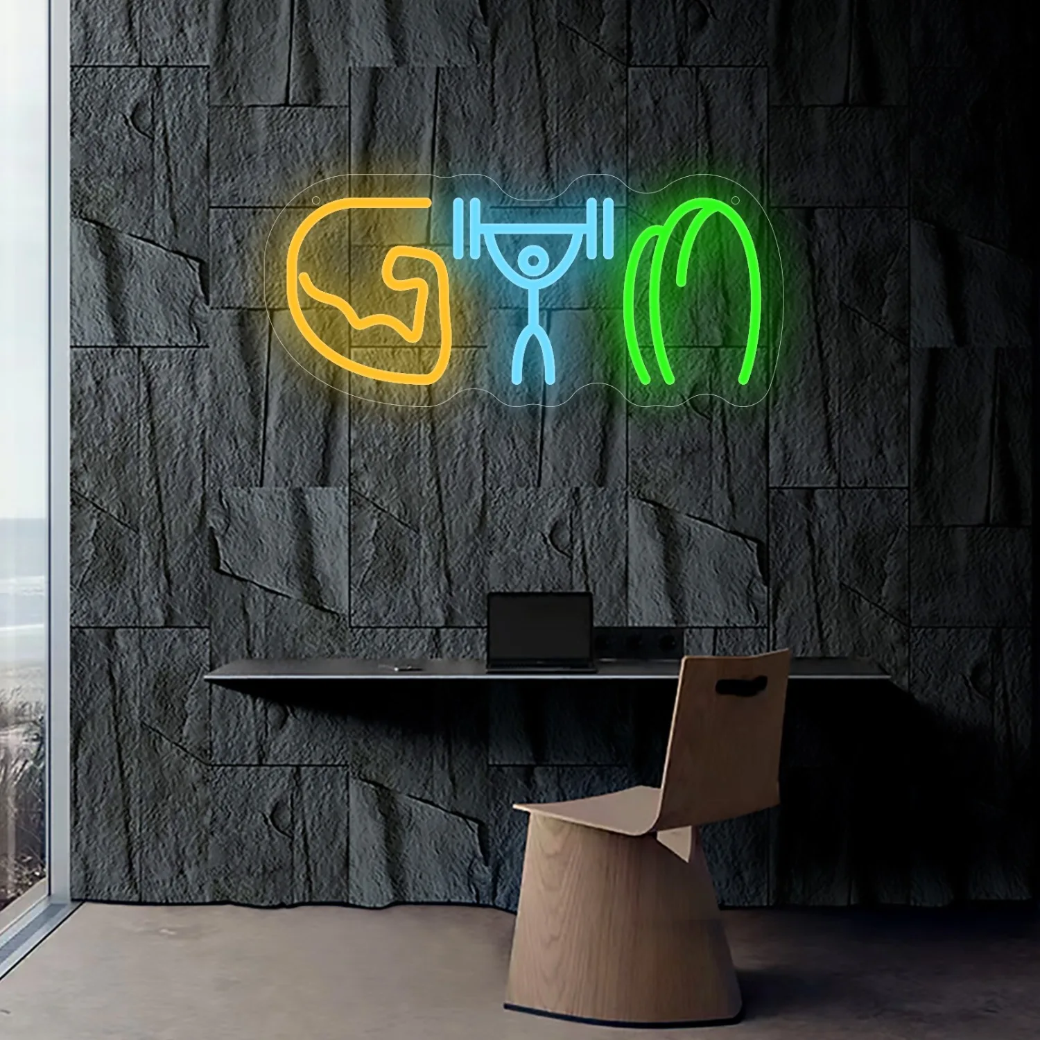 Gym Neon Sign Weightlifting Mu - Home Gym Neon Sign review and price