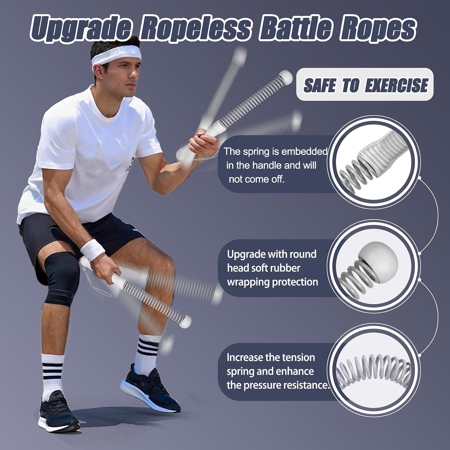 2nd Gen Ropeless Battle Ropes  - Home Gym Portable review and price