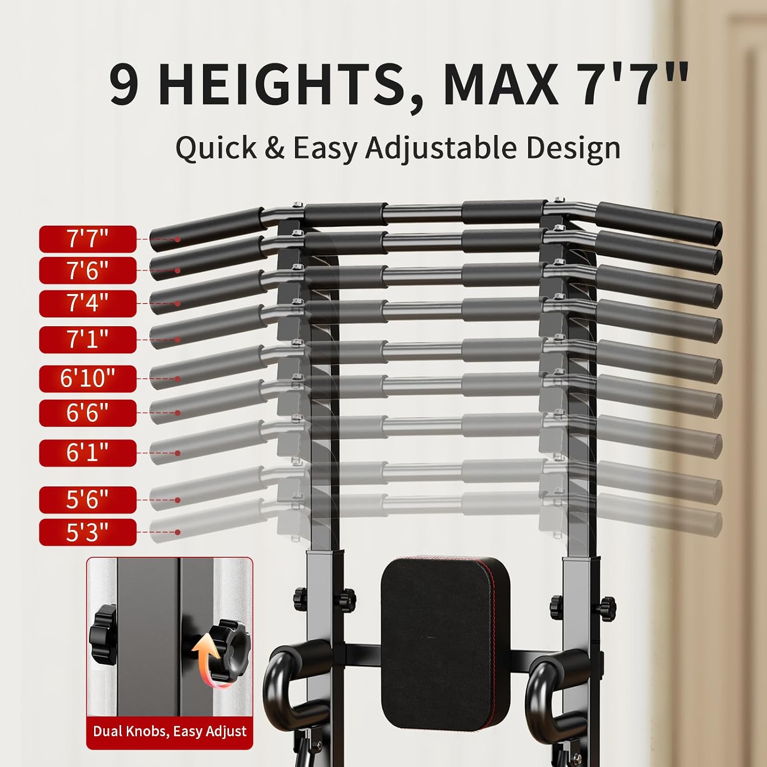 Power Tower Pull-Up Bar Statio - Leg Home Gym Workout review and price