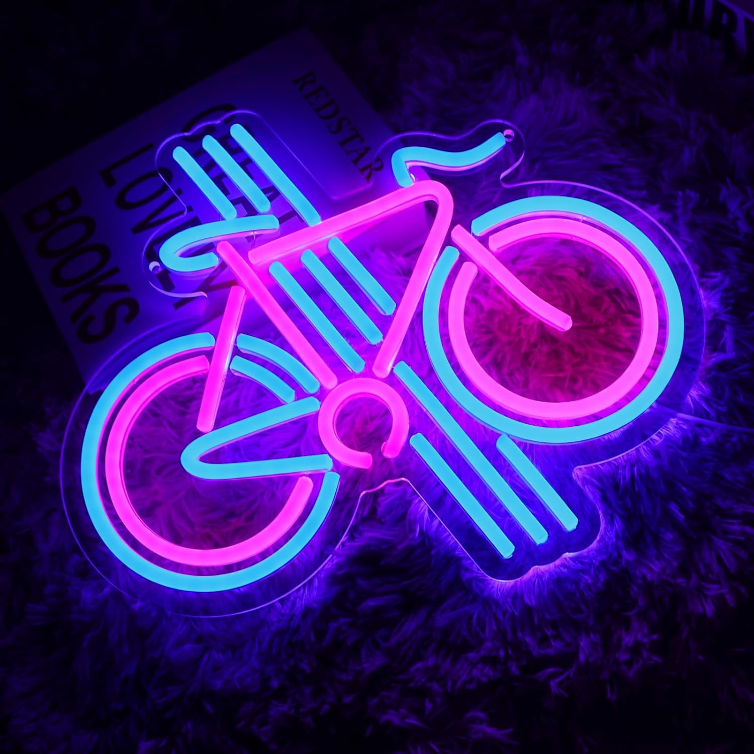 Bike Neon Sign Dimmable Bicycl - Home Gym Neon Sign review and price