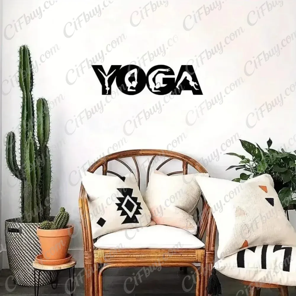 CIFBUY Yoga Poses Metal Wall A - Home Gym Yoga review and price