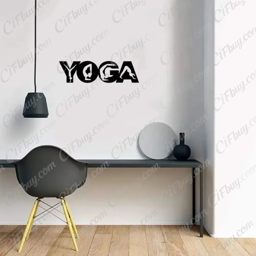 CIFBUY Yoga Poses Metal Wall A - Home Gym Yoga review and price