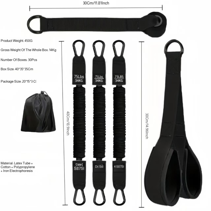 Resistance Bands Set Triceps R - Home Gym Equipment Set review and price